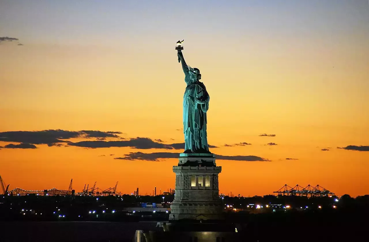 The Statue of Liberty on Liberty Island